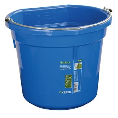 Afbeelding van Kerbl Voeder en Wateremmer Flat Back, Blauw