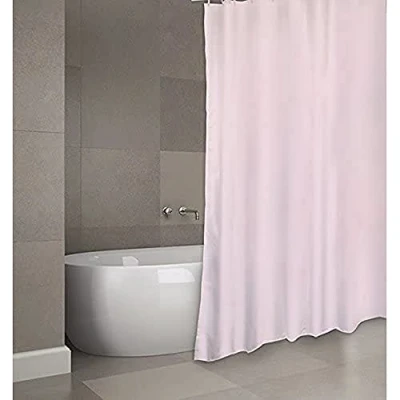 Afbeelding van MSV Cotexsa by Premium Douchegordijn, antischimmel textiel, antibacterieel, wasbaar, 100% waterdicht, met 12 douchegordijnringen, polyester, Uni&quot; roze, 180 x 200 cm, Made in Spain