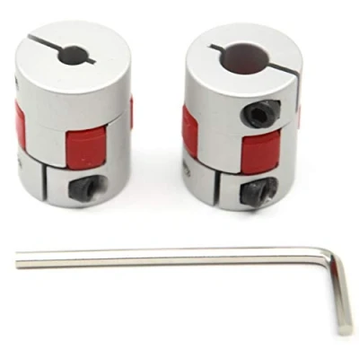 Afbeelding van Befenybay 2 stuks aluminium flexibele fittingen pruim 5 mm tot 8 D20 L25 voor 3D printer CNC machine en servomotor stappenmotor (5 x mm)