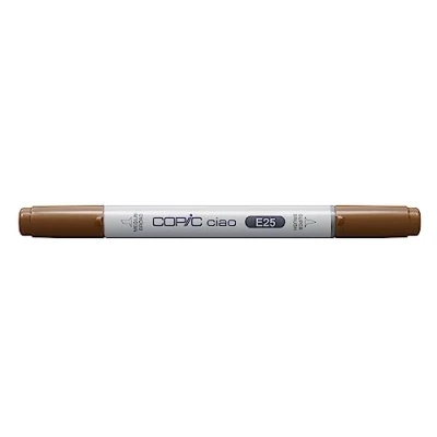 Afbeelding van COPIC Ciao Marker Type E 25, Caribe Cocoa, veelzijdige layout marker, op alcoholbasis, met een medium breedte en brush tip