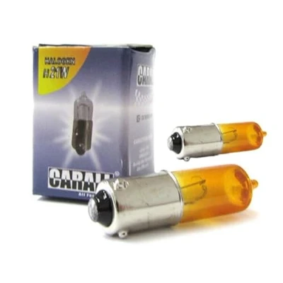 Afbeelding van 2 stuks 12V autolampen, dimlicht, grootlicht, mistlampen enz. (H21 BAY9s H21W 21W Amber)