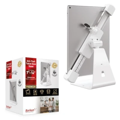 Afbeelding van Barkan Anti Diefstal Tablet Bureaustandaard 7 14 inch Wit