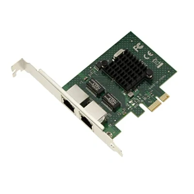 Afbeelding van KALEA INFORMATIQUE 2 poorten RJ45 Dual LAN GIGABIT ethernet 10 100 1000 Mb 1G PCIe netwerkkaart BroadCom BCM5720 Low en High Profile