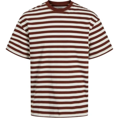 Afbeelding van Jack &amp; Jones Jack&amp;Jones Jorbrooklyn Heavy tripe Tee Brandy Brown