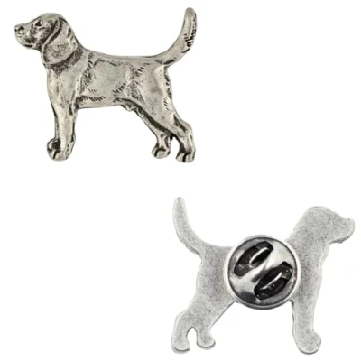 Afbeelding van Art Dog Unieke Editie Zilveren Hondenpin Badge Verzilverde Handgemaakte Broches Dames Grappige Pins Broche Sieraden Beagle 2,4x2,9x6cm
