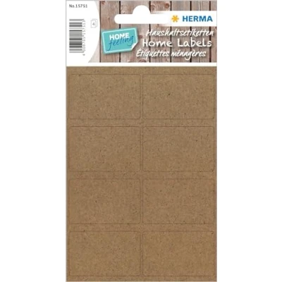 Afbeelding van HERMA 15751 Multifunctionele etiketten, 4 vellen, 25 x 40 mm, 8 stuks per vel, 32 stickers, zelfklevend, huishoudetiketten om te beschrijven, mat, blanco zelfklevende etiketten van silphiepapier,