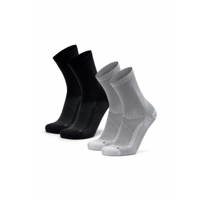 Afbeelding van DANISH ENDURANCE Steunsokken voor Hielspoor (Plantaire Fasciitis), Functionele Neuropathie, Compressie Achillespeesontsteking, Blaarpreventie Meerkleurig (1xZwart/Grijs, 1xLichtgrijs) 39 42