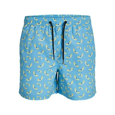 Afbeelding van Jack &amp; Jones Stfiji SWIM Funny Zwemshorts, Heren, Maat: Medium, Ethereal blue