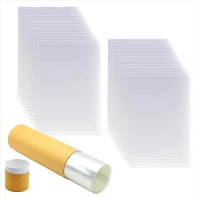 Afbeelding van NAMYEUT 30 stuks x 61 cm mylarfolie, 6 mm 0,15 PET sjablonenfolie, blanco mylarbladen, Mylar sjabloonbladen, airbrush sjablonen, materiaal, doe het zelf sjablonenkunstblad om te