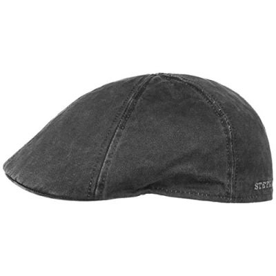 Afbeelding van Stetson Level Pet met Klep Heren flat hat zomer cap voor Zomer/Winter L (58 59 cm) zwart