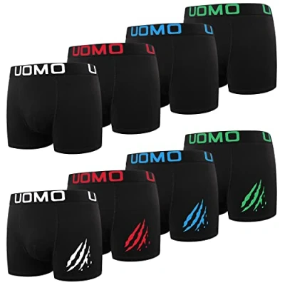 Afbeelding van L&amp;K Set van 8 of 12 boxershorts voor heren, katoen, met voordeelverpakking, maten M 5XL, zwart, meerkleurig, comfortabele pasvorm, zonder kriebelende etiketten, 1119, 1117a delige set, XXL