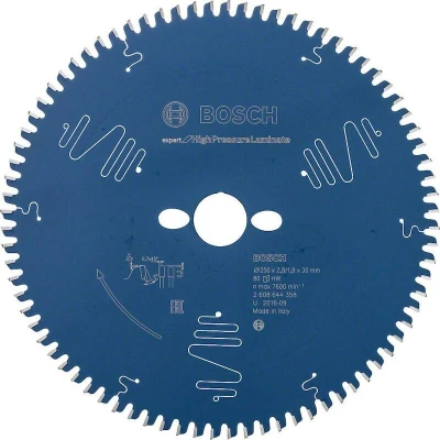 Afbeelding van Bosch Accessories Expert for High Pressure Laminate 2608644358 Cirkelzaagblad 250 x 30 1.8 mm Aantal tanden: 80 1 stuk(s)