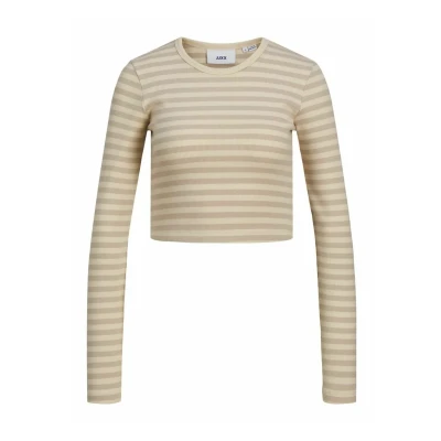 Afbeelding van JJXX Jxfeline STR LS Stripe JRS Trui, Dames, Maat: Large, Fog