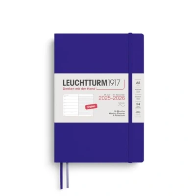 Afbeelding van Leuchtturm1917 A5 Medium Weekly Planner &amp; Notebook 2025/2026 (18 mnds) softcover Ink