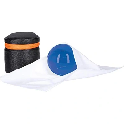 Afbeelding van Rollei Lensball Glazen bol, 80 mm, kristallen fotobal met opbergtas en microvezel reinigingsdoek in blauw