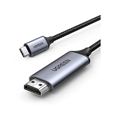 Afbeelding van Ugreen USB C naar HDMI (4K) Kabel 1.5 meter Alleen Type 3 4K Ultra HD 60fps gewoven coating metalen behuizing