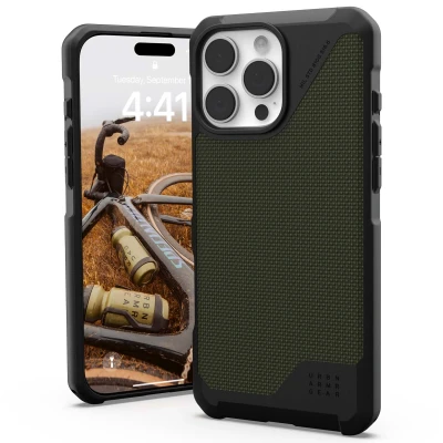 Afbeelding van Apple iPhone 16 Pro Max MagSafe Hoesje Siliconen en TPU (zacht) UAG Softcase/Backcover Groen Telefoonhoesje Shockproof/Valbescherming