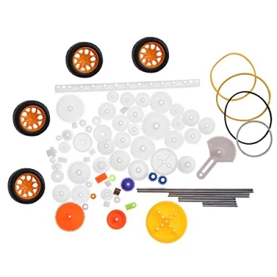 Afbeelding van 78Pcs Plastic Gears As Riem Bussen Katrol Worm Rack Kits Gear Set Diy Speelgoed Auto Accessoires