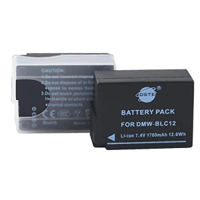 Afbeelding van DSTE 2PCS DMW BLC12 BLC12E Li Ion batterij compatibel met Panasonic Lumix DMC G7, GH2, FZ330, FZ200, FZ200GK, FZ1000