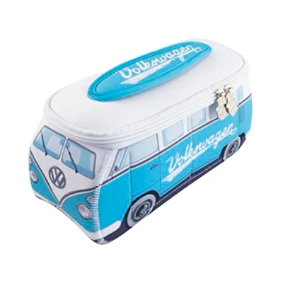 Afbeelding van BRISA VW Collection Volkswagen neopreen universele make up cosmetische cultuur reistas etui T1 Bulli Bus (turkoois/klein)