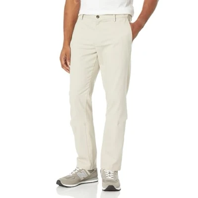 Afbeelding van Amazon Essentials Slim Fit kreukbestendige Flat Front Chino Pant Casual, Steen, 40W x 32L