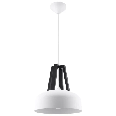 Afbeelding van Sollux Lighting Hanglamp CASCO wit/zwart