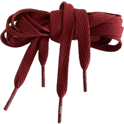 Afbeelding van Lacy Schoenveter Bordeaux Plat 130 cm Lang x 10 mm Breed