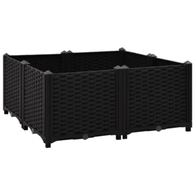 Afbeelding van vidaXL Plantenbak verhoogd 80x80x38 cm polypropyleen