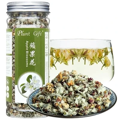Afbeelding van Plant Gift Apple blossom Flower Tea, 苹果茶 bloesem bloem thee, organische gedroogde appel anti acne, sproet afvallen 50 g / 1.76oz
