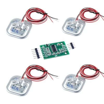 Afbeelding van 4 stks 50 kg Half brug Load Cell Body Scale Weging Sensor +1 HX711 AD Gewicht Module Geekstory