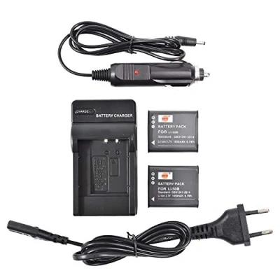 Afbeelding van DSTE® Vervangende accu en DC16E reisoplader, compatibel met Olympus Li 50B Stylus 1020 1030 9000 9010 SP 800UZ 810UZ SZ 30MR 720UZ iHS 16 Tough TG 870