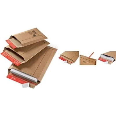 Afbeelding van ColomPac verzendenveloppen, golfkarton, zelfklevend, recyclebaar, 20 stuks, bruin, verschillende afmetingen