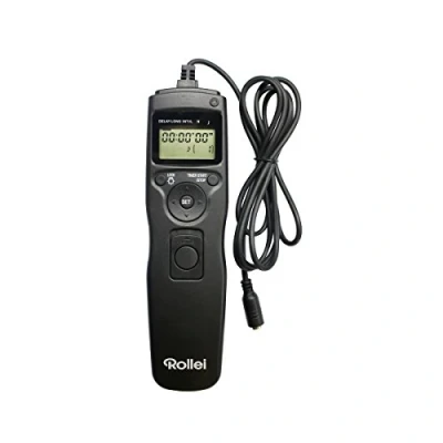 Afbeelding van Rollei kabelafstandsbediening eenvoudige bediening, verlicht LCD display zwart