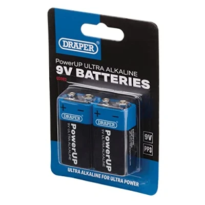 Afbeelding van Draper 03983 PowerUP Ultra Alkaline 9V Batterijen (Pack van 2)