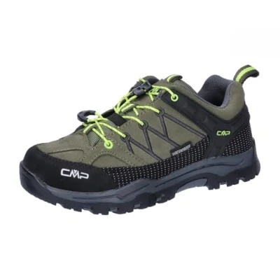Afbeelding van CMP Kids Rigel Low Trekking Shoes WP Wandelschoenen, Olive Yellow Fluo, 30 EU, olijfgroen/neongeel, EU