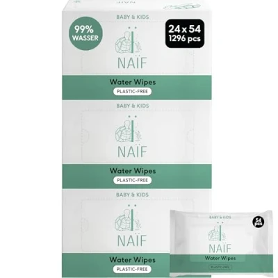 Afbeelding van Naïf Baby &amp; Kids Plastic Free Wipes 16x54pcs