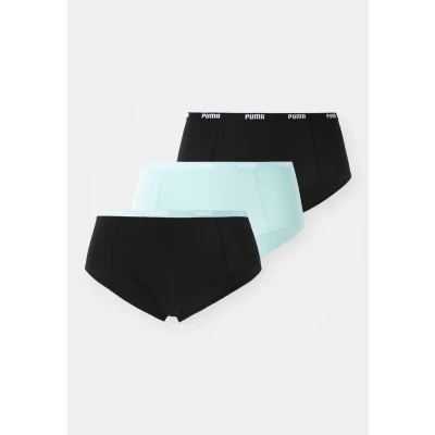Afbeelding van Puma MINI Short 3 PACK Onderbroeken, Dames, Maat: Medium, Mint/black
