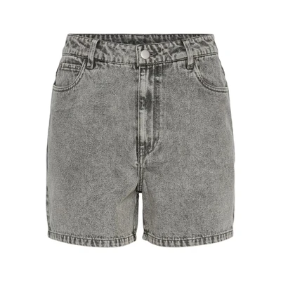 Afbeelding van Pieces Pcabbi Jeansshort, Dames, Maat: XS, Light grey denim