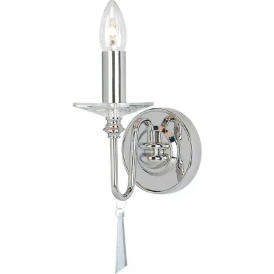 Afbeelding van Elstead Lighting LED Wandlamp Finsbury Park 1X E14 Max 60W Polished Nickel