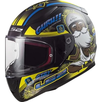 Afbeelding van LS2 FF353 Rapid Buddha Helm, zwart geel, afmeting XL voor man