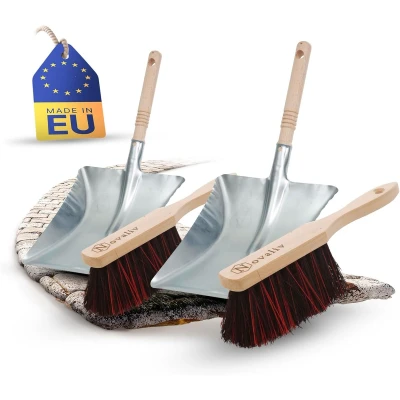 Afbeelding van Novaliv Arenga &amp; ELASTONBORSTEN veegplaatset, veger van metaal, zilver, verzinkt, vegerplaatset, en veegplaat, 2 stuks