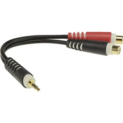 Afbeelding van Klotz AYS 4 Y adapter 3.5mm jack stereo 2x RCA female 0.2m