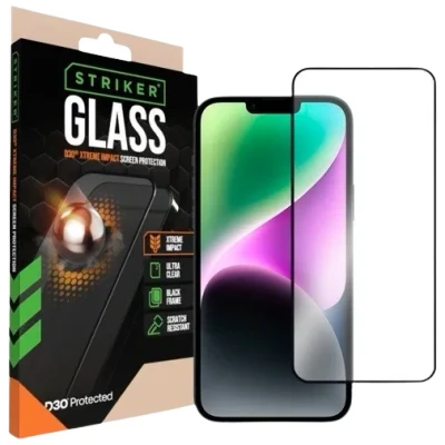 Afbeelding van Striker D3O Xtreme Impact Glass Screen Protector Black Frame Apple iPhone 13/13 Pro/14/SE 4