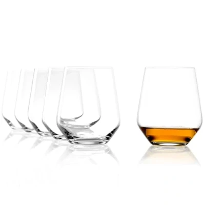 Afbeelding van Stölzle Lausitz Quatrophil Whiskyglas, set van 6, loodvrij kristalglas, hoogwaardige whiskyglazen, vaatwasmachinebestendig, unieke glazen voor speciale gelegenheden (370 ml)