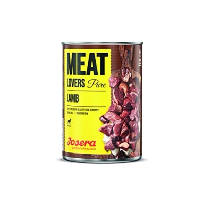 Afbeelding van Josera Meat Lovers Pure Lamb Natvoer voor honden, graanvrij, hoog vleesgehalte, heerlijk lam, sappige bouillon en mineralen, volledig voer, 6 x 400 g