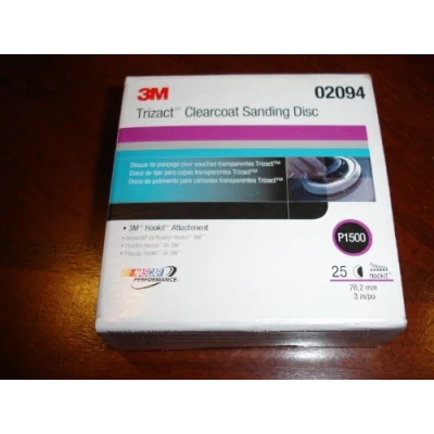 Afbeelding van 3M Trizact Hookit Clear Coat Schuurschijf 471LA, 02094, 3&quot;, P1500, 25 Schijven per Karton