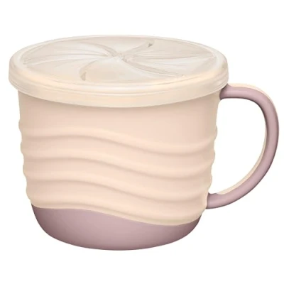 Afbeelding van nip 2 in 1 snackbox Onbreekbare snackbeker met deksel voor baby&#039;s vanaf 9 maanden van meer dan 90% hernieuwbare grondstoffen, ergonomische drinkbeker en één 250 ml, roze