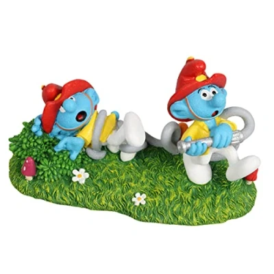 Afbeelding van Smurfs Aquadella Aquariumdecoratie Vissen Smurfen Bos Brandweer+k1329 15,7x7,2x8,6cm Meerkleurig 1st