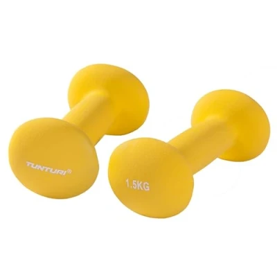 Afbeelding van Tunturi dumbbells neopreen 2 x 1,5 kg geel