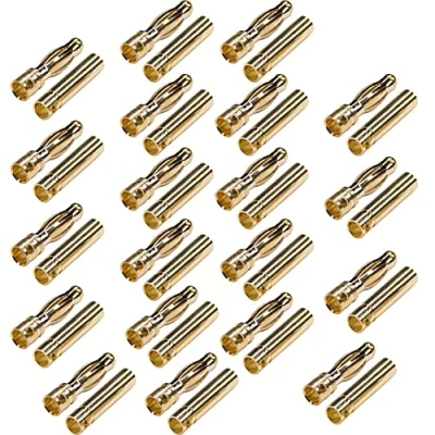 Afbeelding van Boladge 20 paar vergulde 4,0 mm 4 bullet mannelijke bus banaanstekker ronde stekker voor RC borstelloze motor ESC